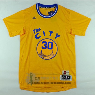 Camiseta Manga Corta Warriors City Curry Amarillo